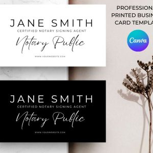 Canva Signing Agent Business Card