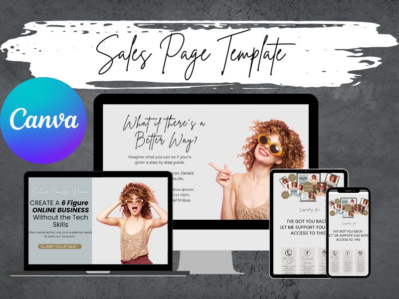 Sales Page Template Canva