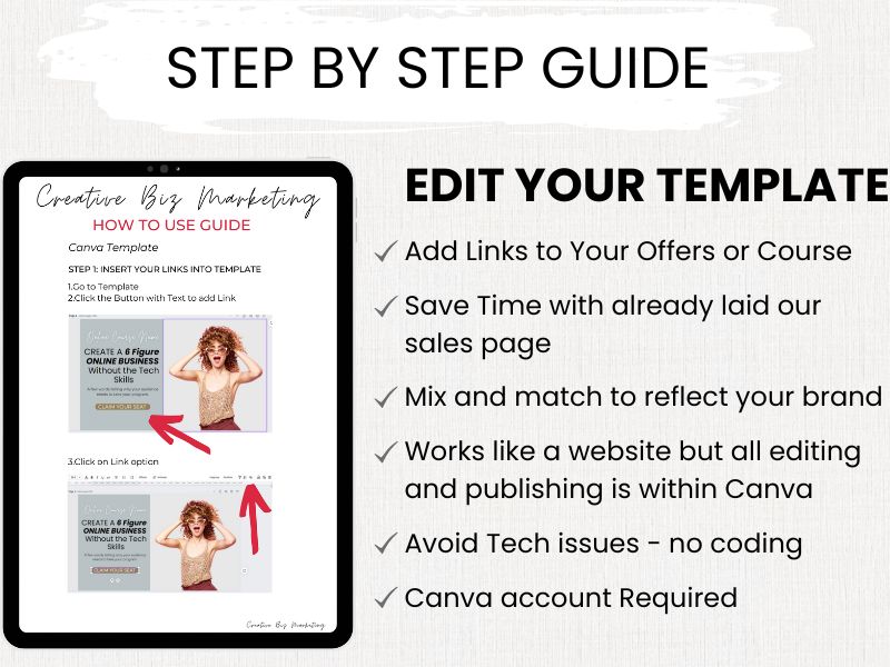 Sales Page Template Canva