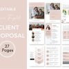 Canva Client Proposal Template in Pink