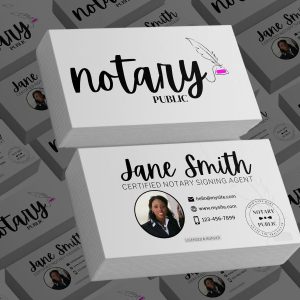 Notary Public Business Card Canva